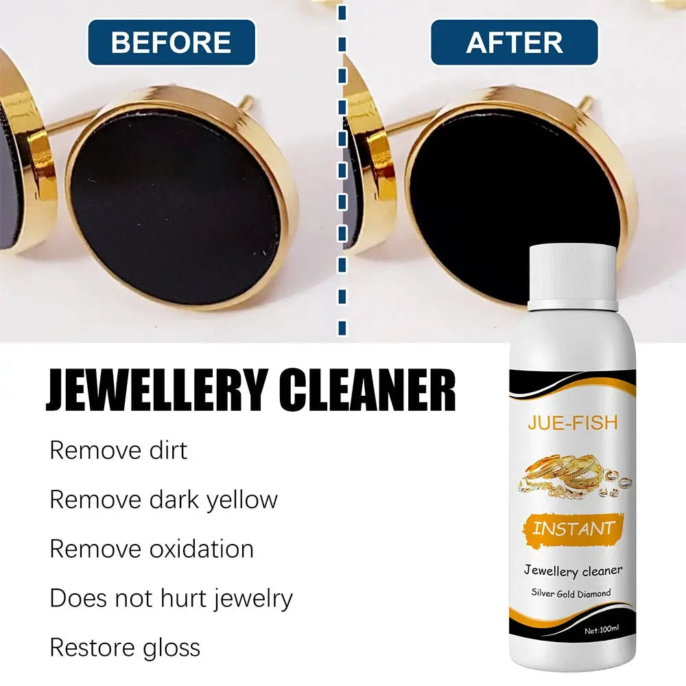 100ml Jewelry Cleaner For Silver Jewelry Necklace Ring Polishing Liquid Multi Function Cleaner Non Toxic Odorless Safe