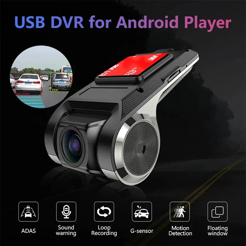 Simples Market car dash cam USB DVR for Android, Full HD 1080p with ADAS LDWS and video recording