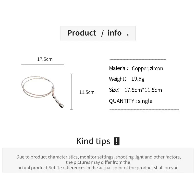 Zircon Double Layered Water Drop Heart Necklace Imitation Pearls Cross Wave Silver Tone Collarbone Pendant For Women