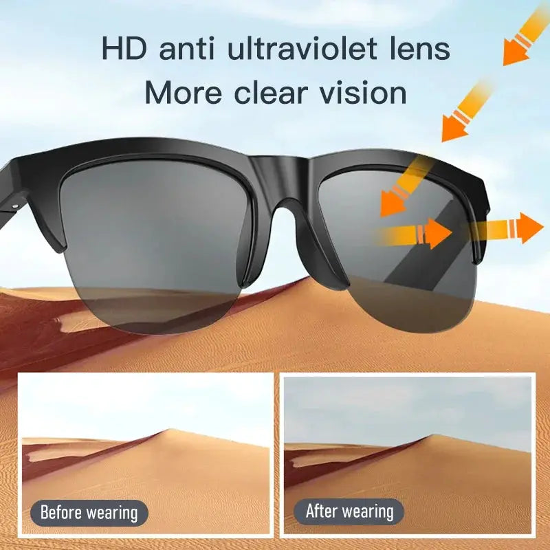 GlareTech Smart Bluetooth Sunglasses V5 3 With Seamless Calls UV Protection And Anti Touch Control