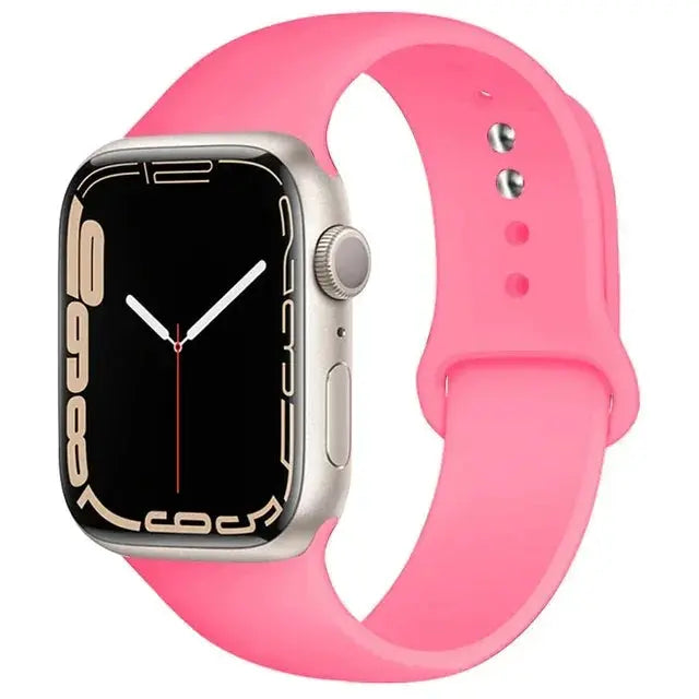 Silicone Band For Apple Watch straps 49mm 40mm 44 mm 45mm 46mm 42mm 41mm 38mm sports bracelet iWatch series 10 9 8 3 SE ultra 2