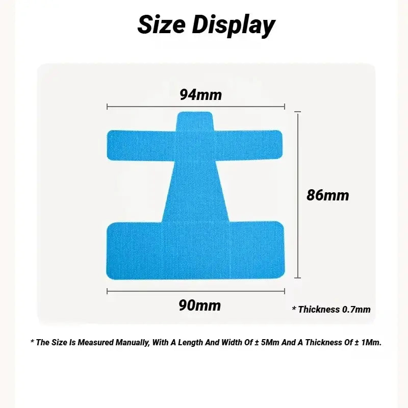 10pcs Simples Market bunion corrector toe spacer tape, blue, for bunions & turf toe, size display 94mm x 86mm