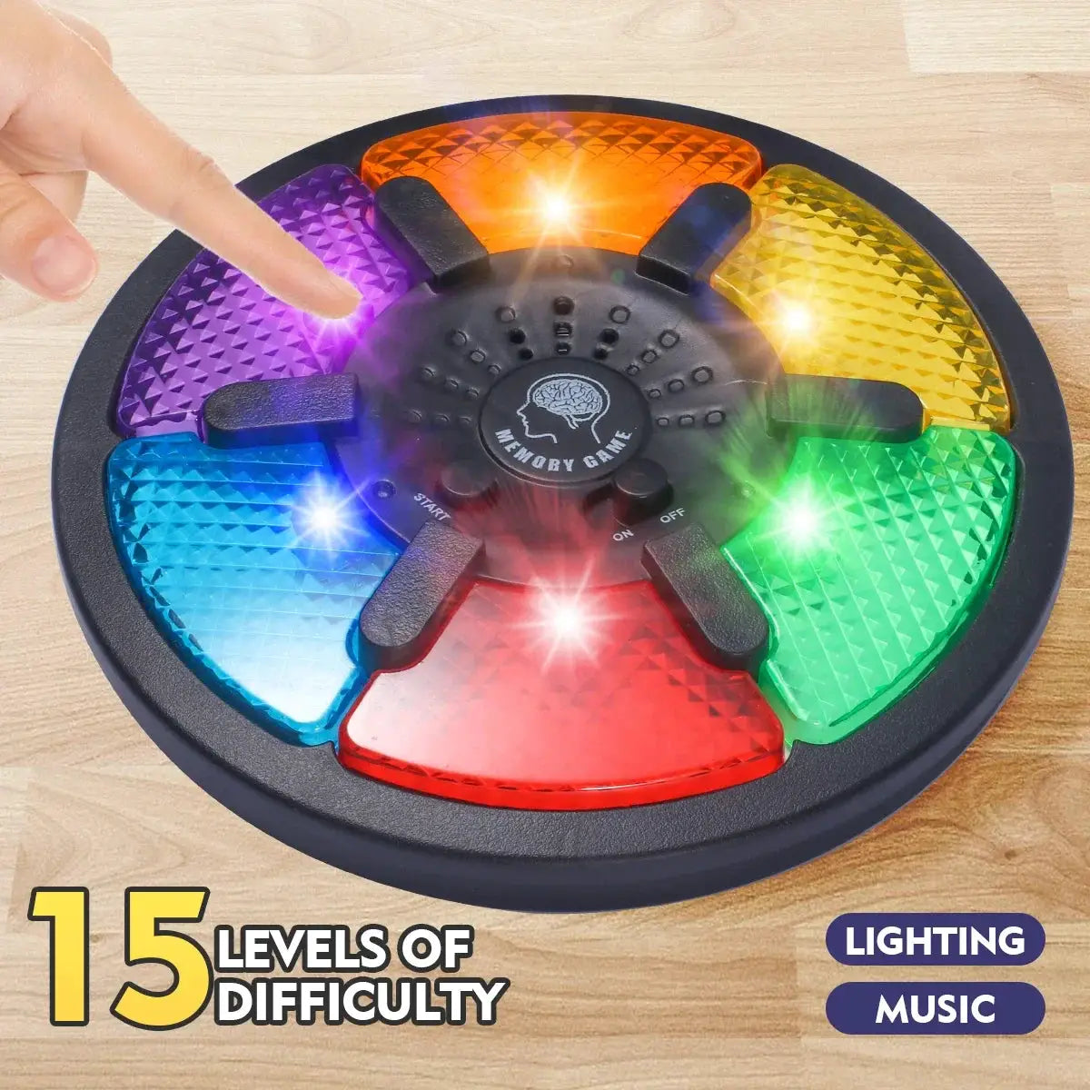 Memory Game Machine Handheld Electronic Memory Challenge With Light And Sound For Cognitive Training