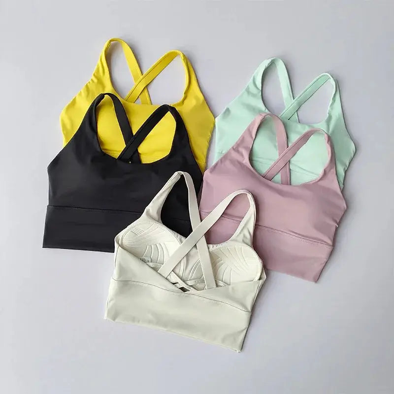 PulseAthletica All In One Sports Bra Collection High Impact Support For Running Yoga And Fitness