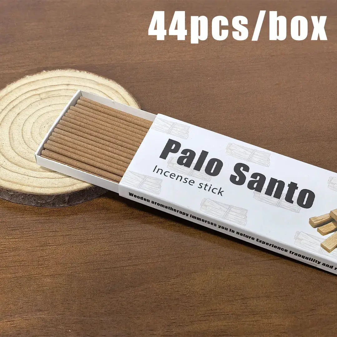 44Pcs Palo Santo Incense Sticks Box Bold 0.28cm For Home Yoga Relaxation Travel Aromatherapy Purifies Air