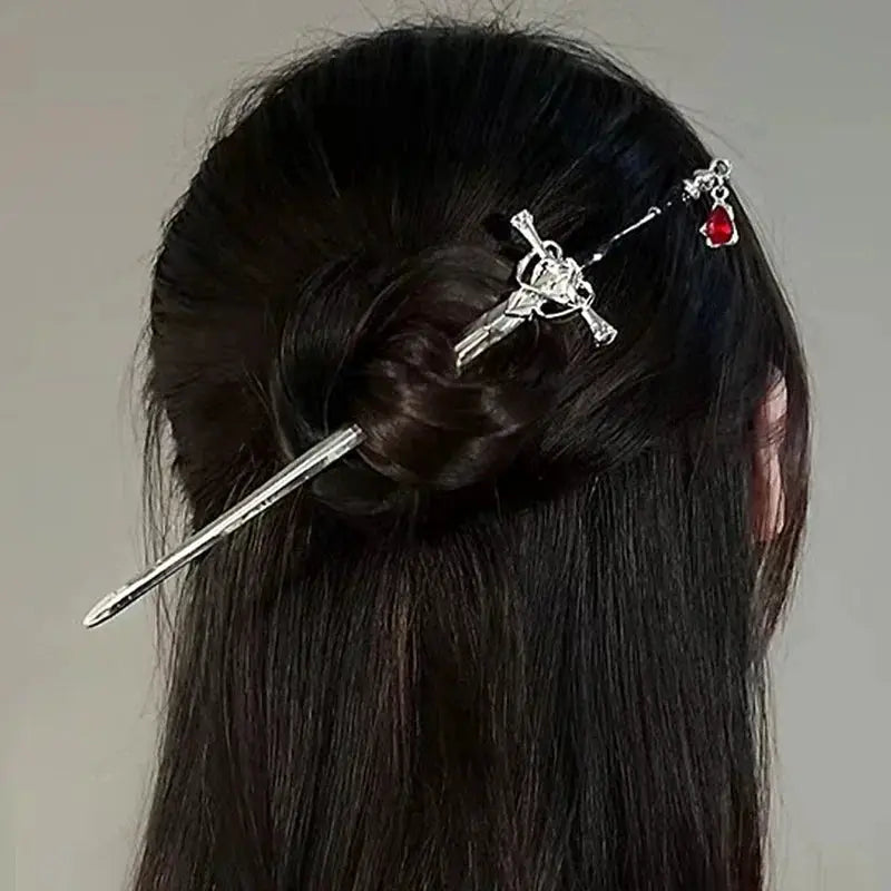 Hanfu Hairpin Ancient Chinese Style Geometric Alloy Headpiece For Women Elegant Hair Accessory