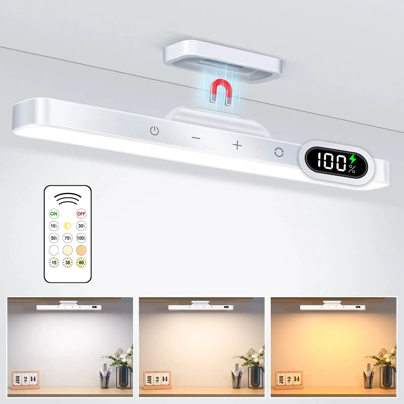 WILLED 5W dimmable night light bar by Simples Market; white under-cabinet light with 3 color temps