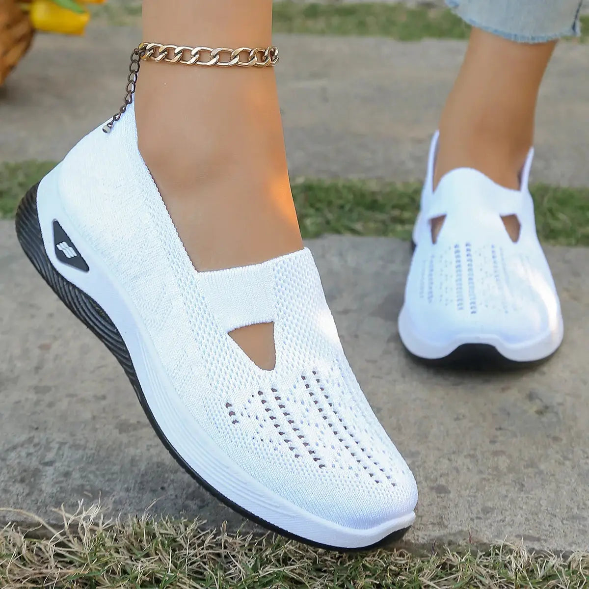 NovaStride Casual Slip On Womens Summer Shoes With Breathable Mesh Upper For All Day Comfort