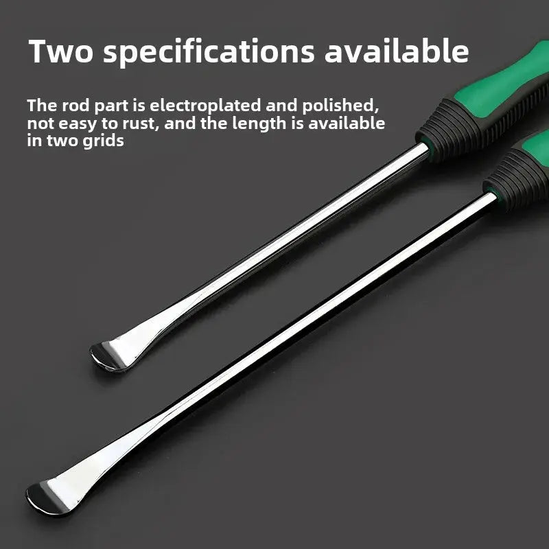 Simples Market tire levers set of 2 with green and black ergonomic handles and chrome shafts