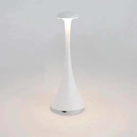 Simples Market Mushroom Table Lamp, white USB-C rechargeable wireless touch night light for home