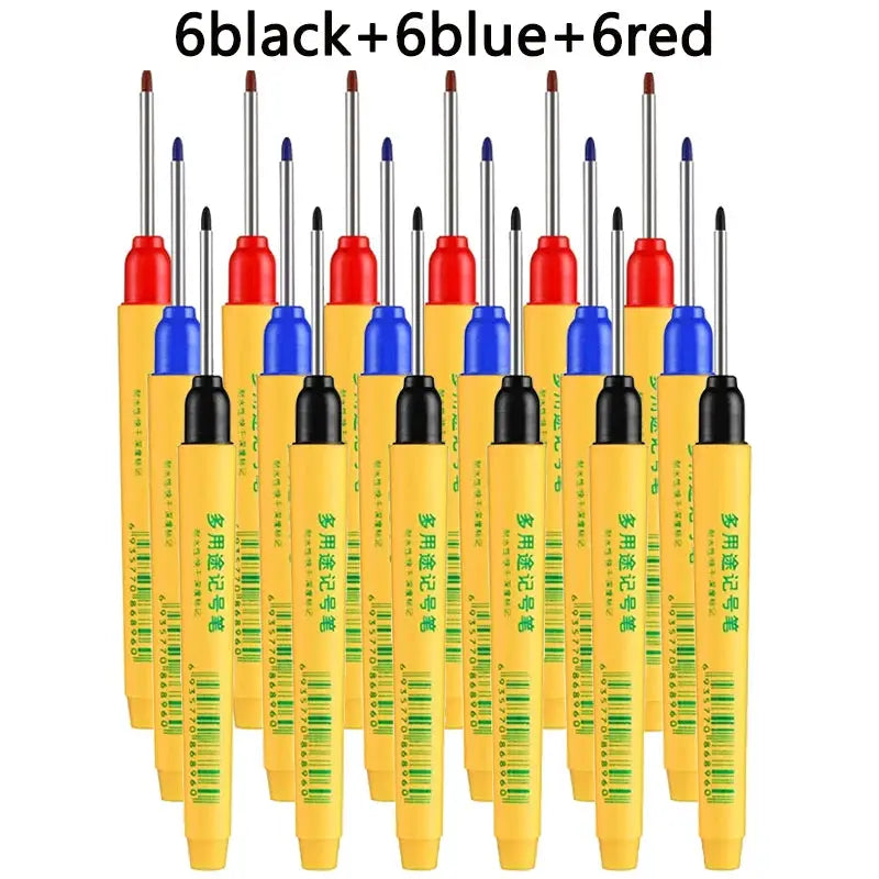 Simples Market 18-color 33mm long-head marking pens set for woodworking, waterproof multipurpose markers