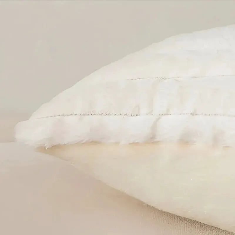 Pillow case, white stripe corduroy fabric, 1pc for sofa and bedroom decor