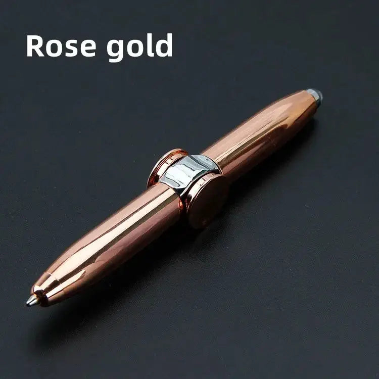 Multifunctional Decompression Finger Rotate Luminous Gyro Pen LED Light Ballpoint Fidget Spinner Gift