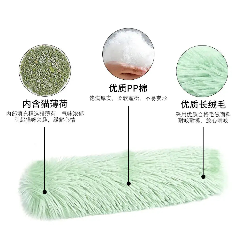 Plush Cat Chew Toy With Catnip For Cats Soft Interactive Teaser Pillow Toy Scented Durable Playful