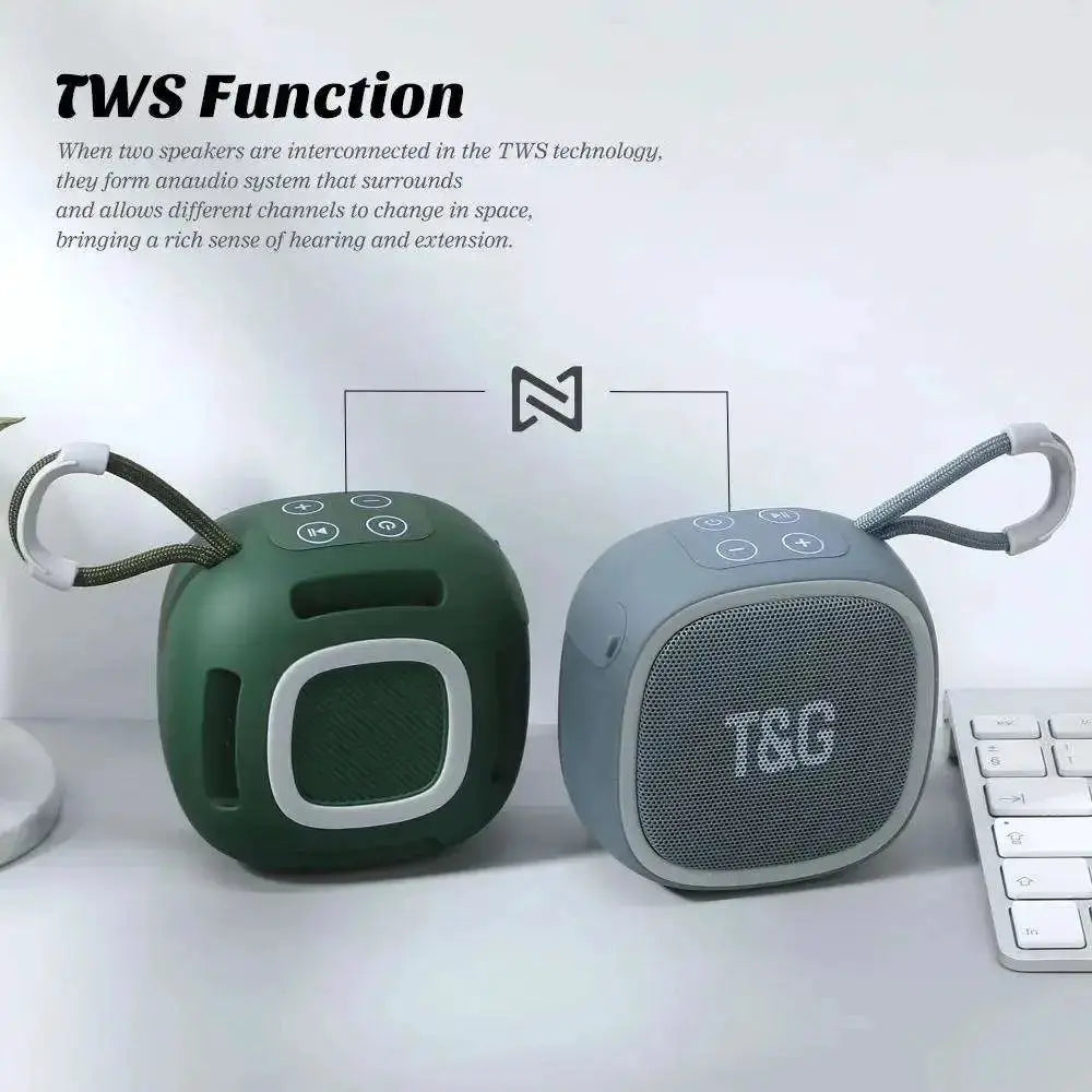 TG659 Portable Bluetooth Speaker Wireless FM Radio Mini Compact Sound Box For Outdoors And Home Use