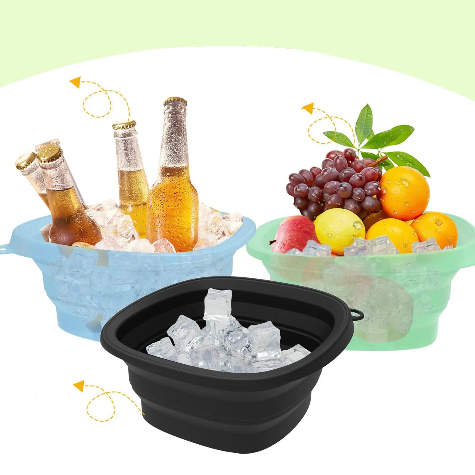 Foldable Face Ice Bath Bowl For Women Portable Cold Therapy Washbasin