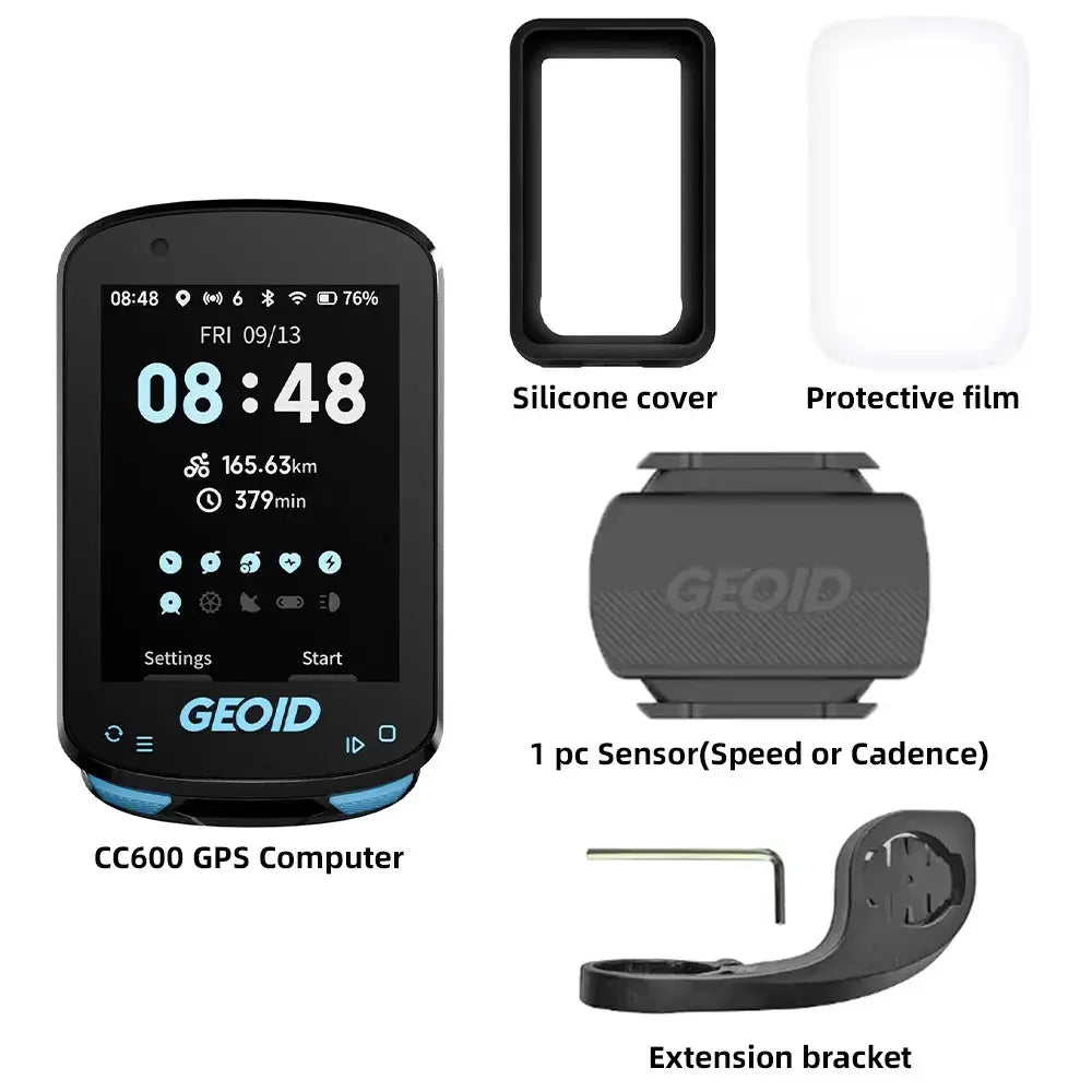 GEOID CC600 Color Screen GPS Bike Computer With Smart Navigation Wireless Speedometer ANT Plus 11 Languages Odometer