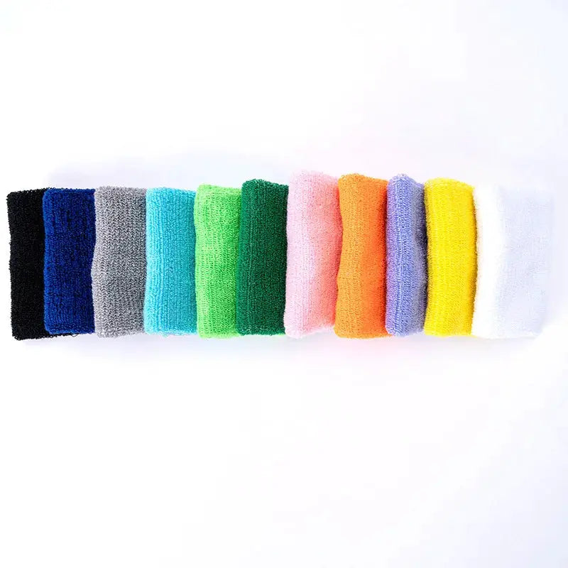 Colorful Cotton Unisex Sport Sweatband Wristband for Gym Running Wrist Support and Protector