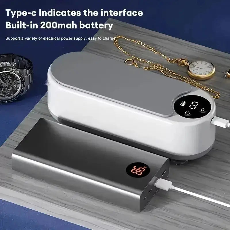 High Frequency Glasses Cleaner Wireless Ultrasonic Cleaning Machine For Eyewear Jewelry Accessories