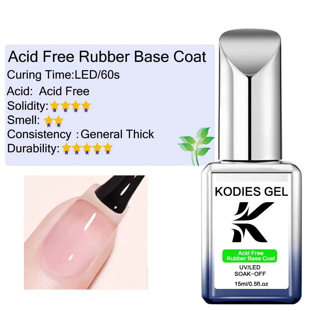 KODIES Chrome Top Coat Gel Nail Polish - UV Gel Finish, 15ML, No Wipe, Semi - Permanent - Simples Market