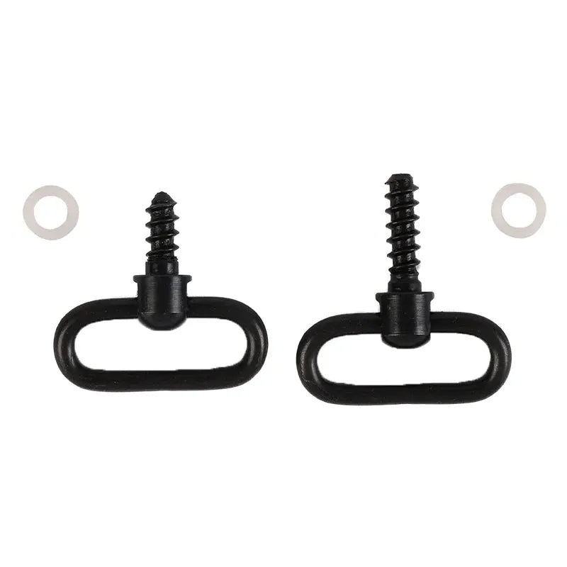 QD Tactical strap buckles, black metal with screw posts, pair