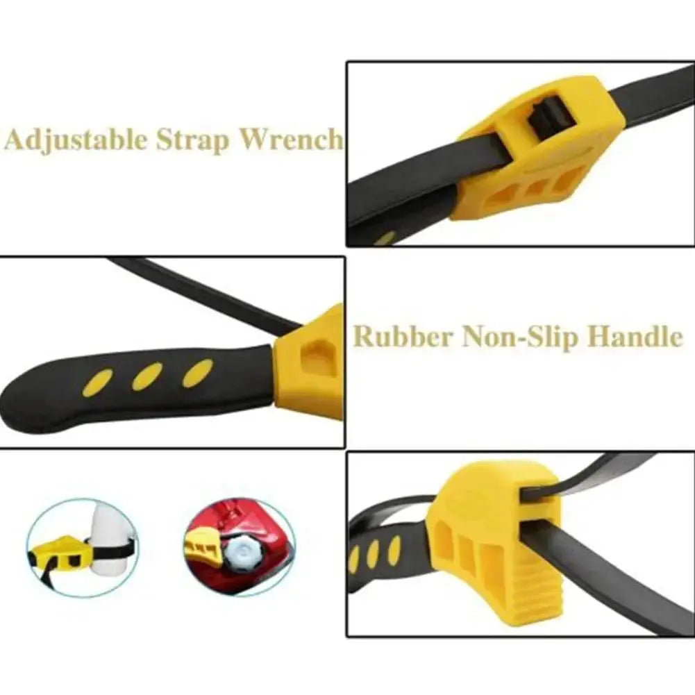 6 Inch Multi Function Belt Wrench Plastic Adjustable Bottle Opener For Auto Repair And Hardware Tool