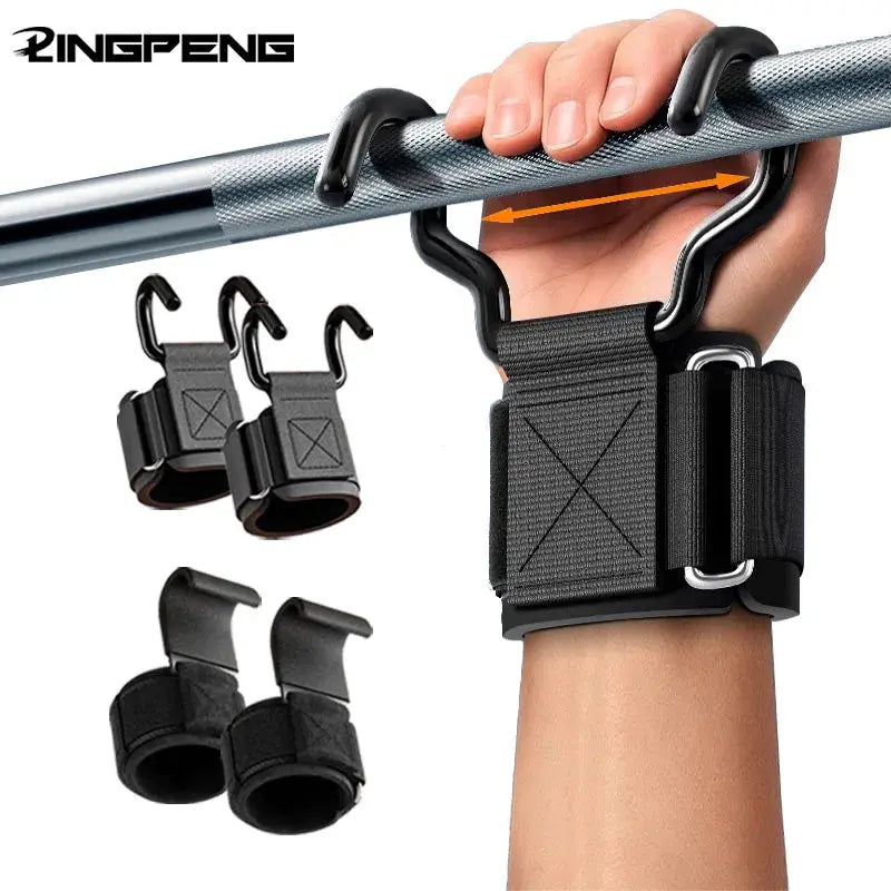 Weight Lifting Hook Grips With Wrist Wraps For Pull Ups And Deadlifts Power Lifting Gym Gloves
