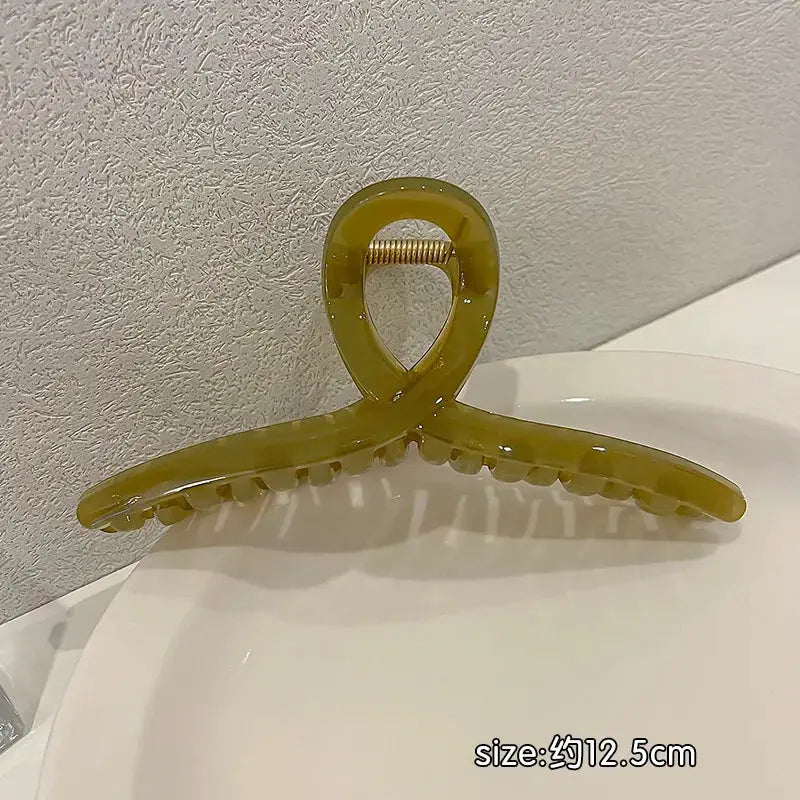 Morandi Korea Jelly Color Hair Claw Clip Large Cross Shark Clip For All Day Secure Hold