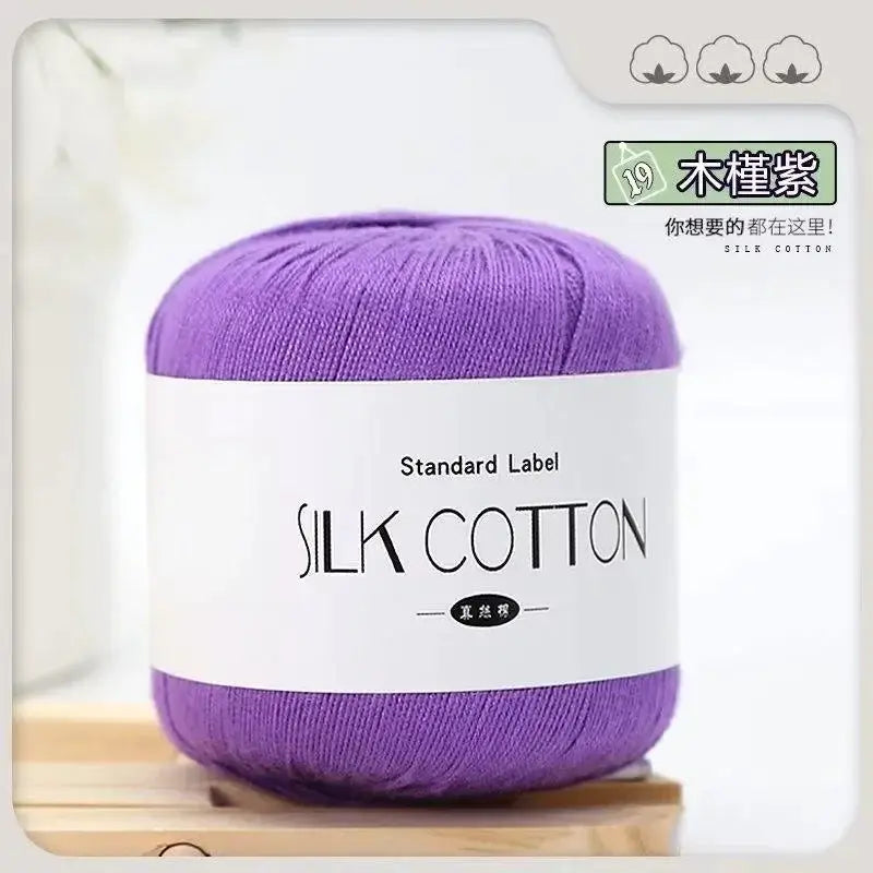 50g Silk Lace Cotton Milk Crochet Yarn For Baby Hand Knitting Warm Soft Thread Cross Stitch Supplies