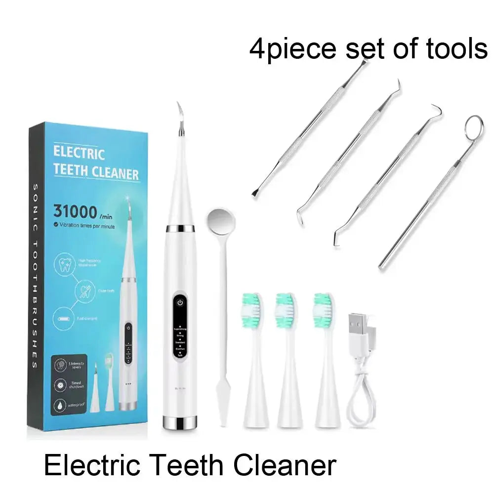 BrightSmile Electric Teeth Cleaner Dental Scaler Waterproof Rechargeable At Home Professional Grade Tartar Removal