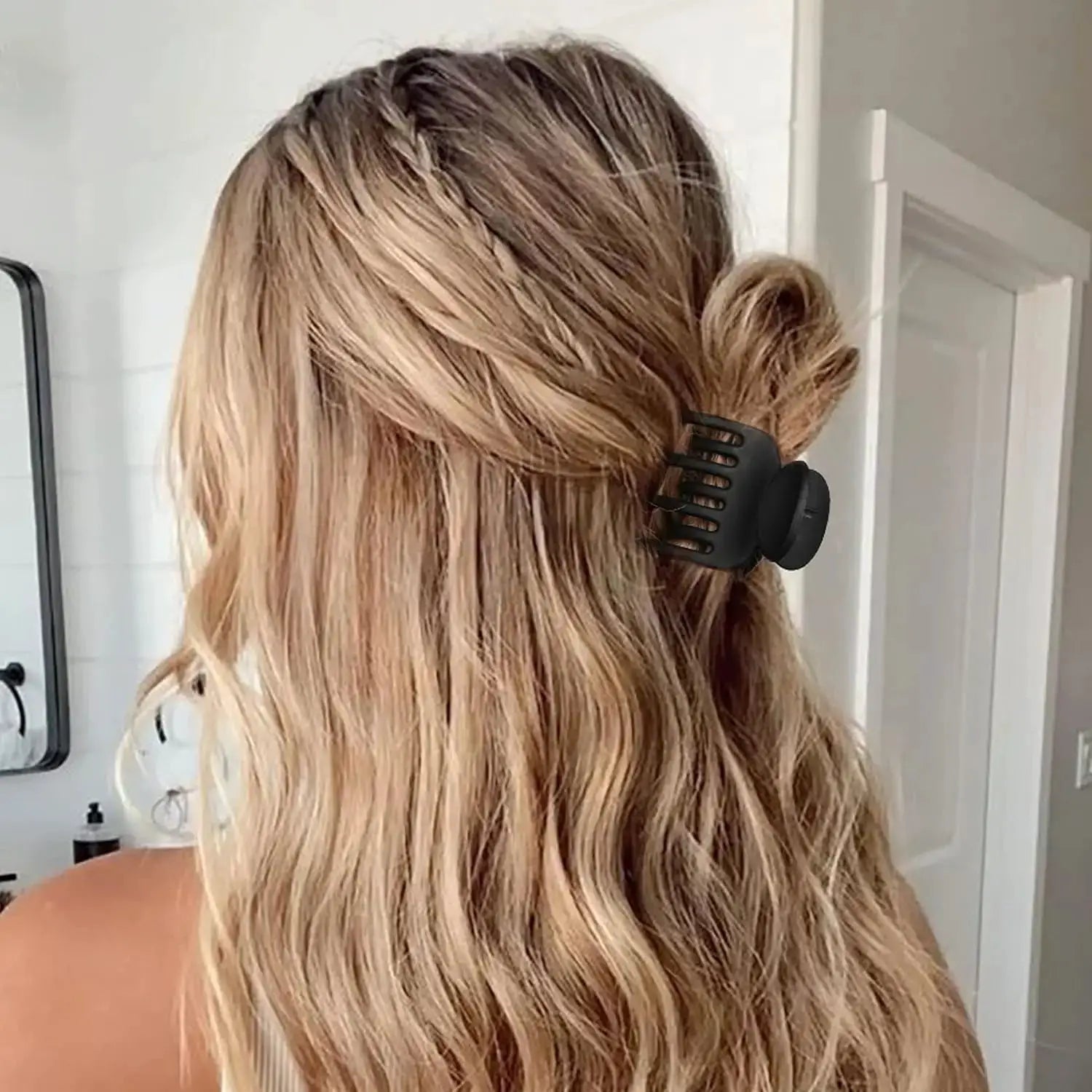 GlamGrip Small Hair Claw Clips For Women With Double Row Teeth For Secure Hold On Thin To Medium Hair