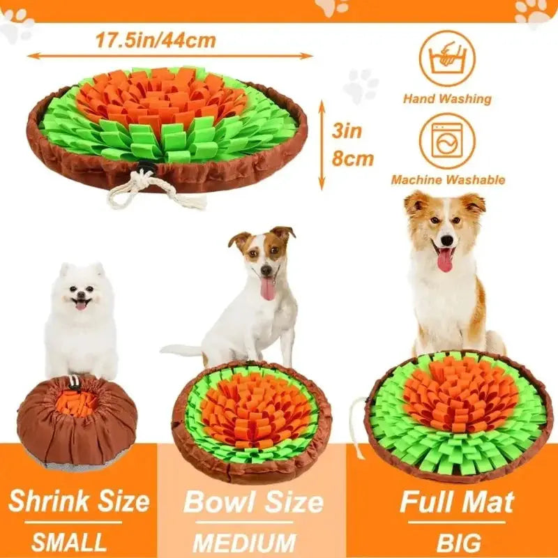 Washable Felt Pet Sniffing Pad Foldable Dog Slow Feeding Mat Toy For Mental Stimulation And Training