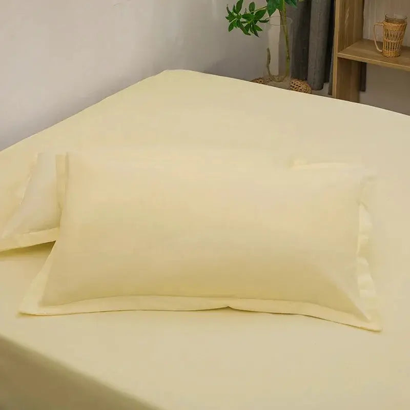 2-pack Simples Market body pillow covers, envelope-style, cream color, solid, 48x74 cm