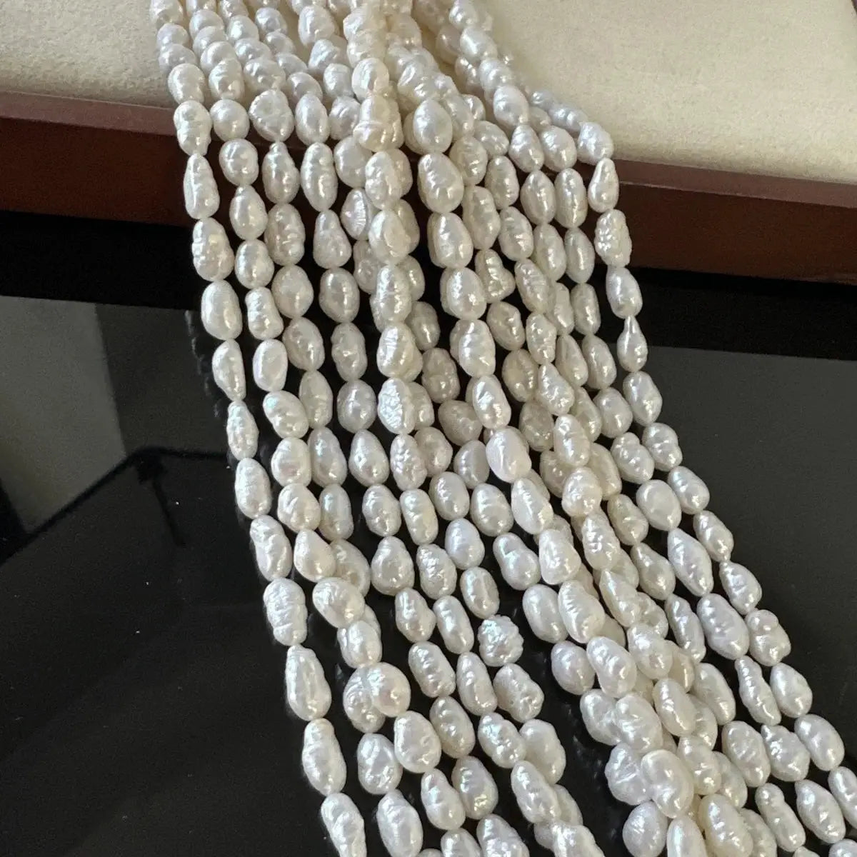 4.5-5.5mm Irregular Baroque Natural Freshwater Pearls Semi-Finished Beads For Jewelry Making DIY Necklace And Bracelet