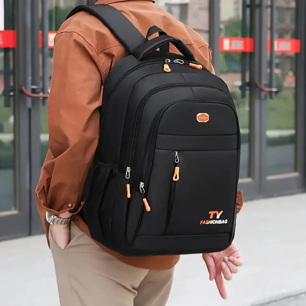 UrbanTrail Mens Backpack Waterproof Large Capacity Casual Laptop Backpack With Adjustable Straps