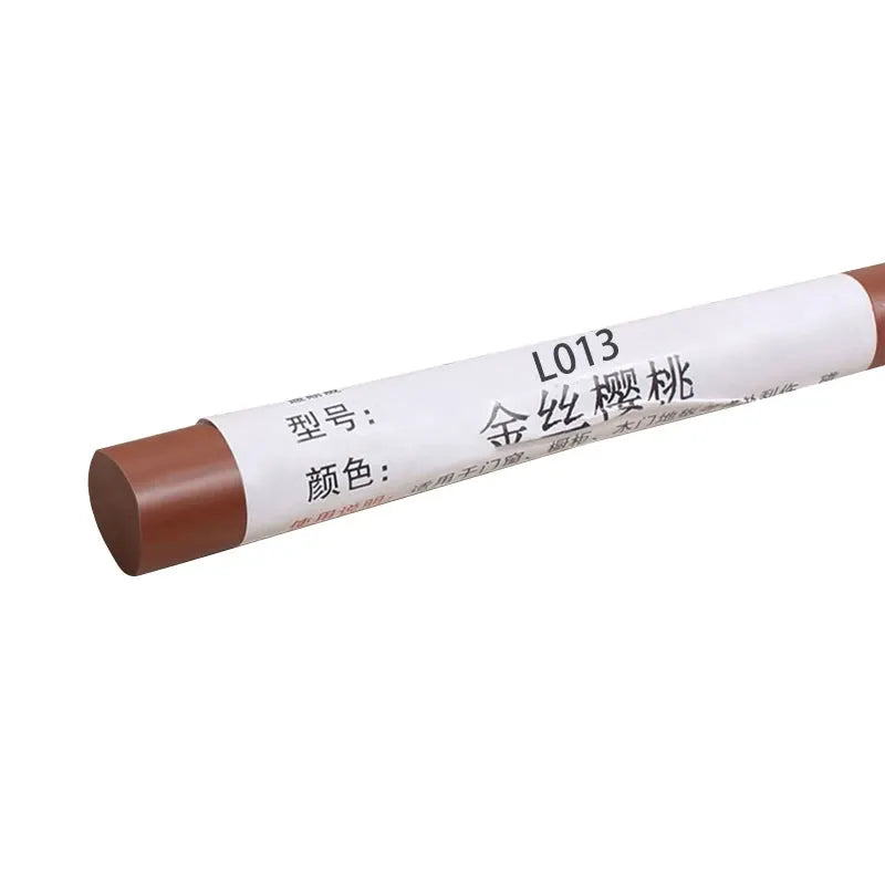 Wood furniture scratch repair pen with brown cap; waterproof patch for damaged wood surfaces
