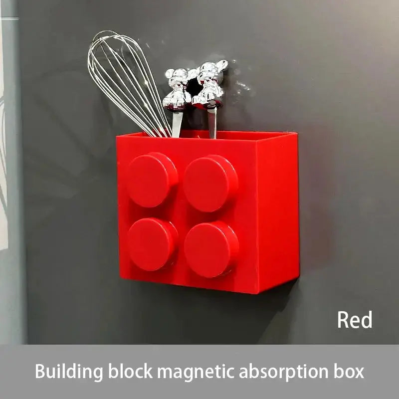Magnetic Wall Mounted Narrow Edge Kitchen Storage Rack For Cling Film Straws And Refrigerator Side Organization