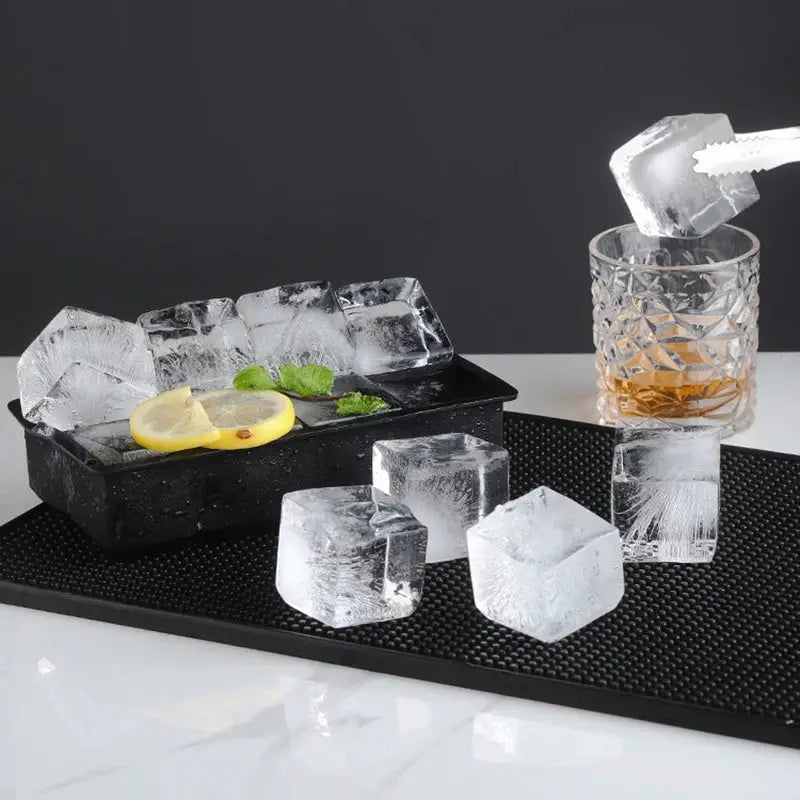 4 6 8 15 Grid Silicone Ice Tray Mold Large Food Grade Ice Cube Tray Square DIY Ice Maker