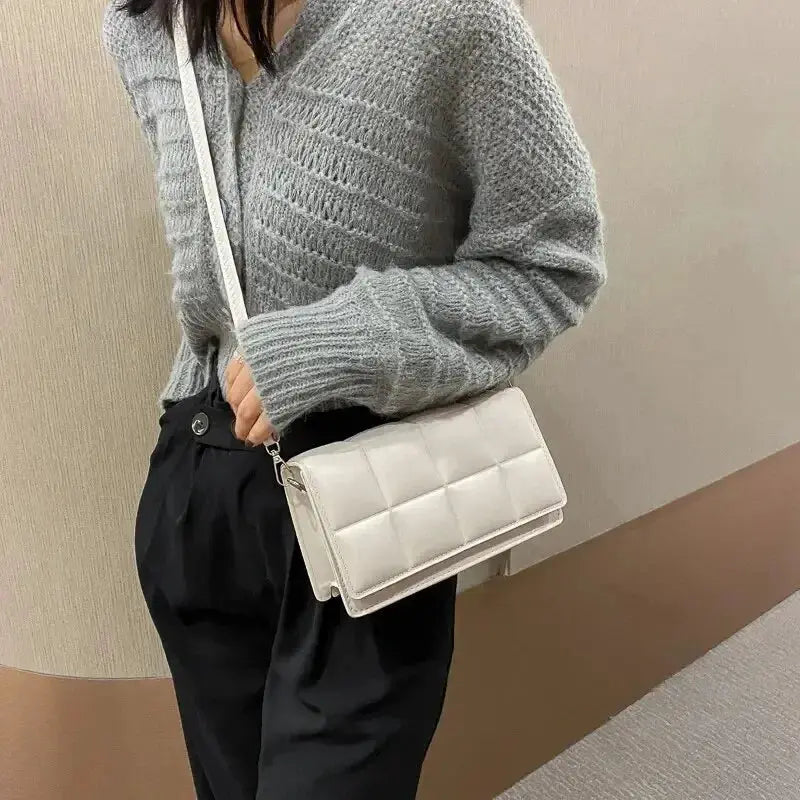 Fashion Brand Designer Women Shoulder Bag Small PU Leather Crossbody Bag With Trendy Classic Handle