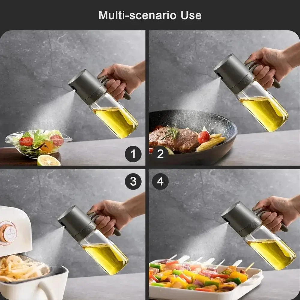 8.5oz Glass Oil Sprayer For Cooking Olive Oil Spray Bottle And Dispenser Ideal Kitchen Gadget