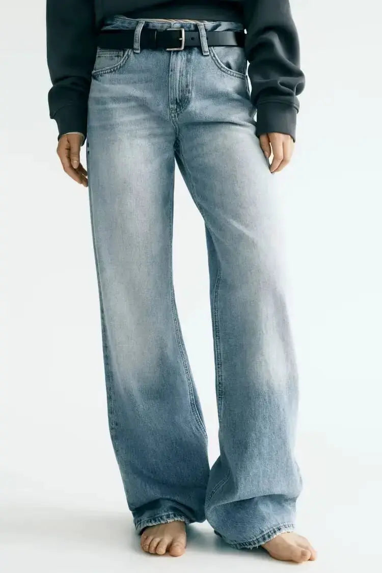 Z1975 Straight Leg Jeans For Women Y2K Classic Wash 2025 ETJ