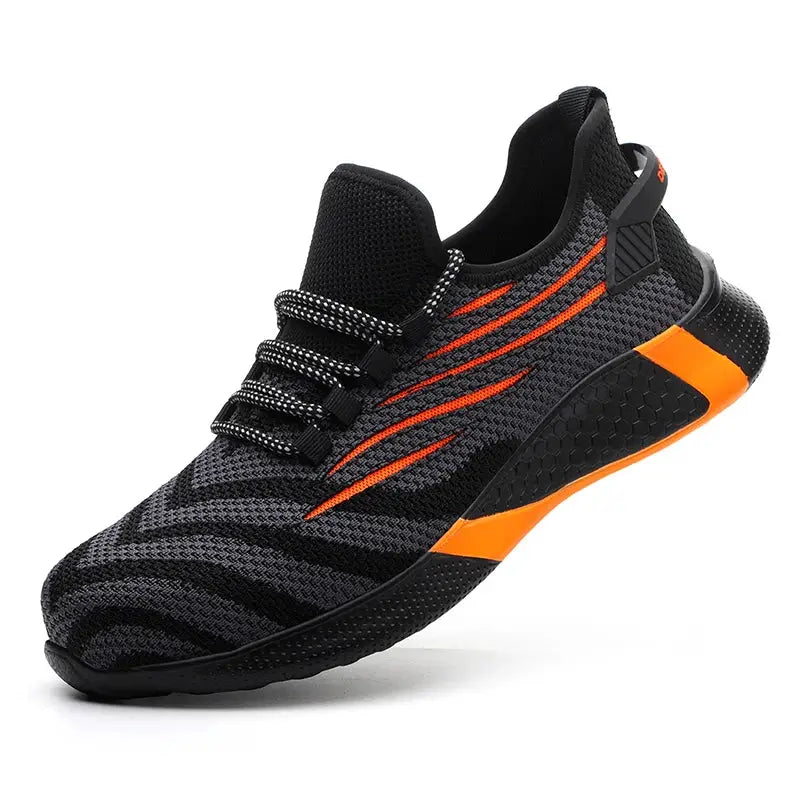 Men Work Safety Shoes Anti Puncture Sneakers Steel Toe Kevlar Midsole Lightweight Indestructible Boots