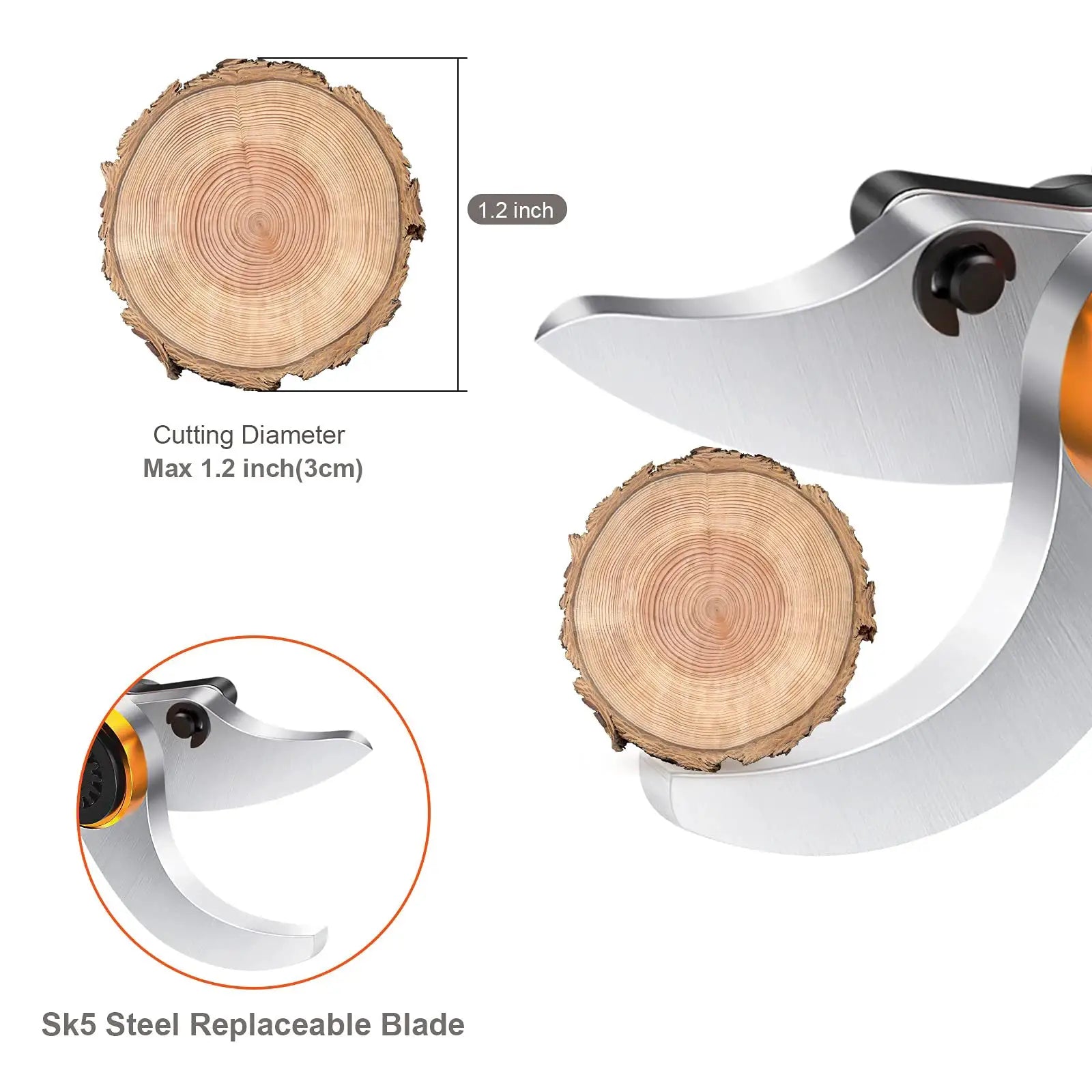SK5 Electric Pruning Shears Blades 30mm Cutting Accessory for Pruning Branches Trees Bonsai Fruit Garden Tool