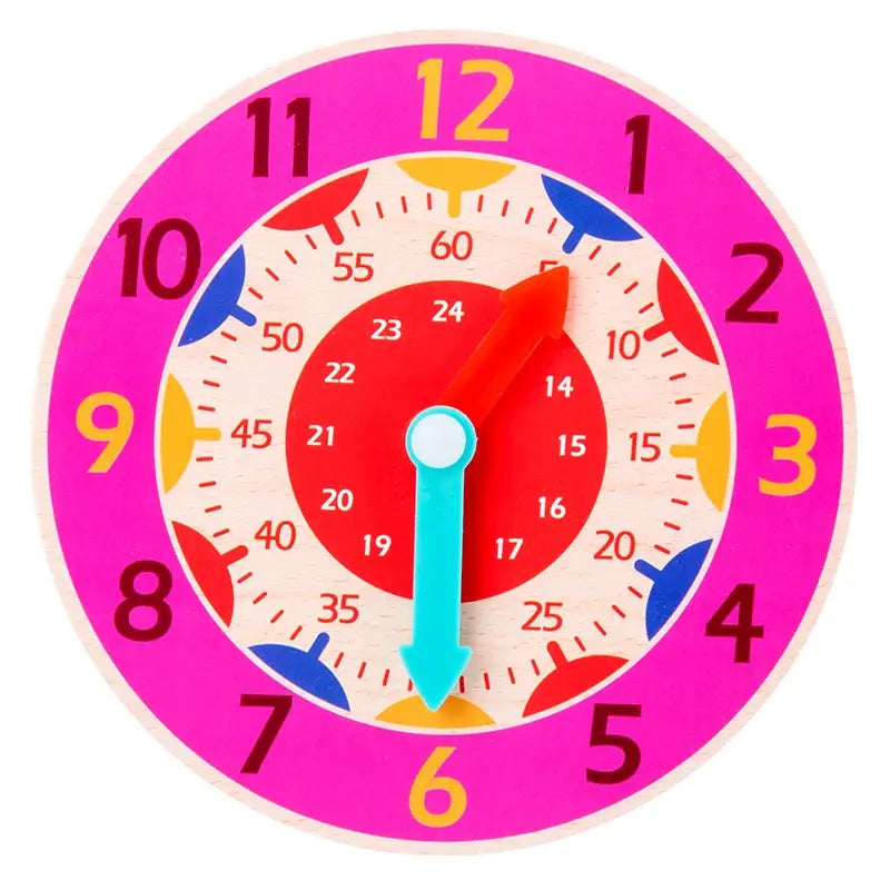 Kids Montessori Wooden Clock Toy For Time Learning Educational Aid For Children Primary School Age 3 12 Tell Time Toy