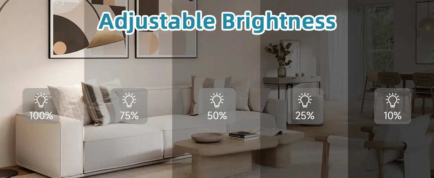 IRALAN Modern ceiling fan with LED light by Simples Market; living room with adjustable brightness levels