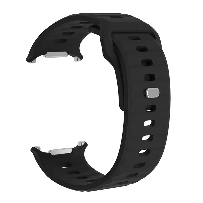 Marine Band silicone strap for Samsung Galaxy Watch Ultra 47mm, black sport bracelet