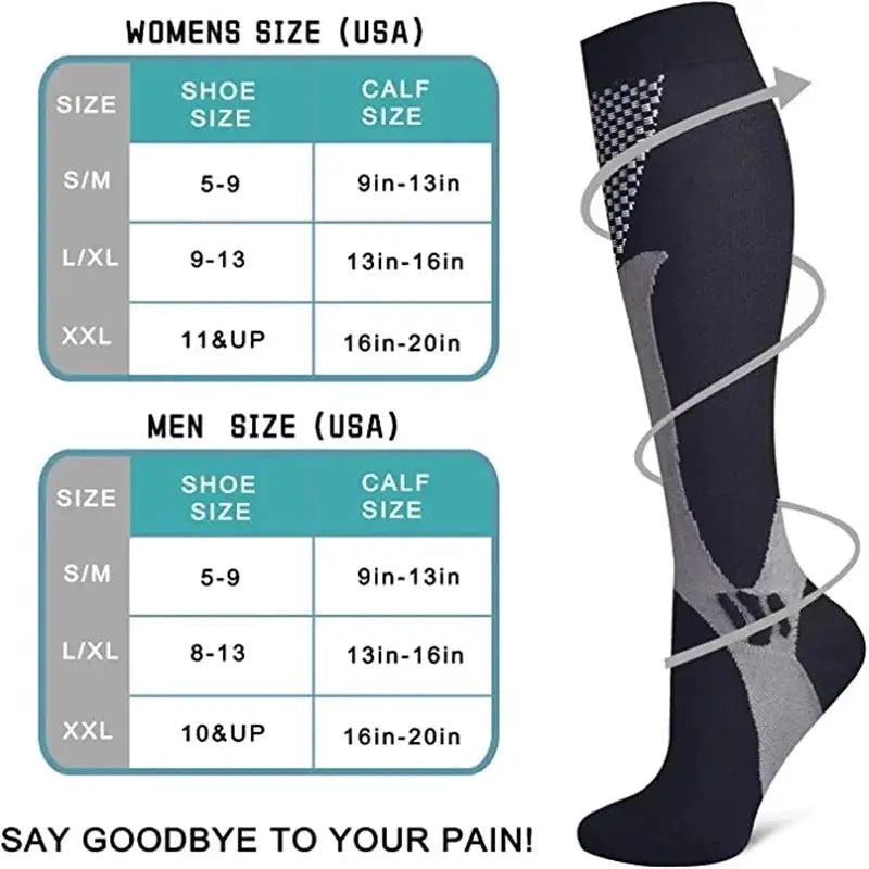 Compression Socks For Medical Nursing Pregnancy And Athletic Use Varicose Vein Prevention Support Stockings