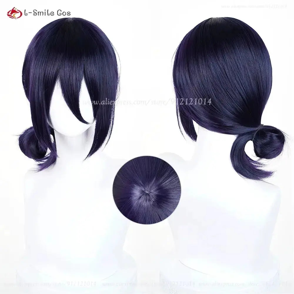 Anime Rezee cosplay wig, 45cm purple heat-resistant synthetic hair by Simples Market
