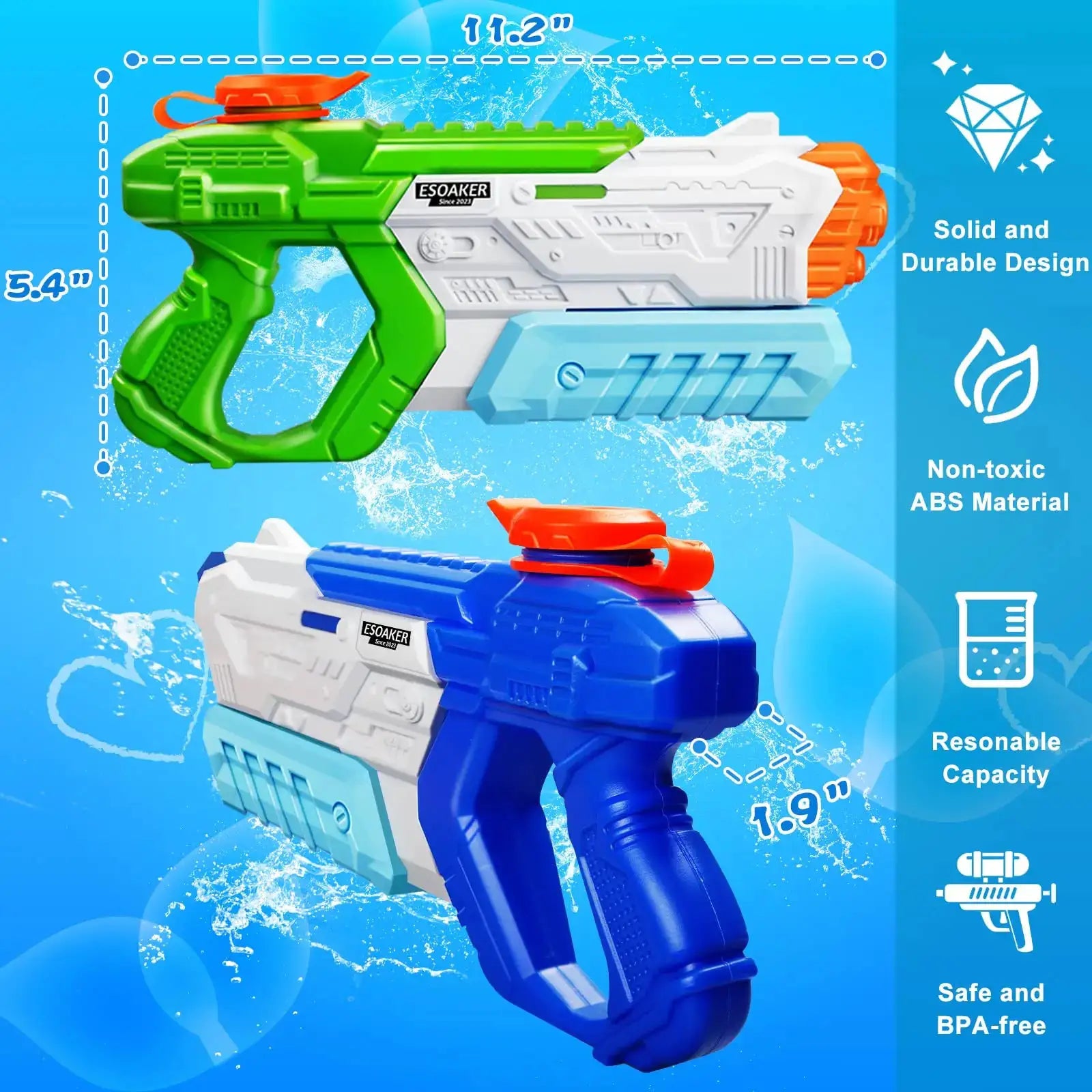 600cc High Capacity Water Gun For Kids And Adults Long Range Water Blaster Super Soaker For Pool Beach Summer Fun