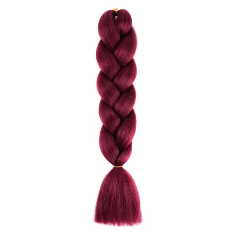 24 Inch Synthetic Long Box Braiding Hair Extensions Yaki Straight Texture For Women Dreadlocks